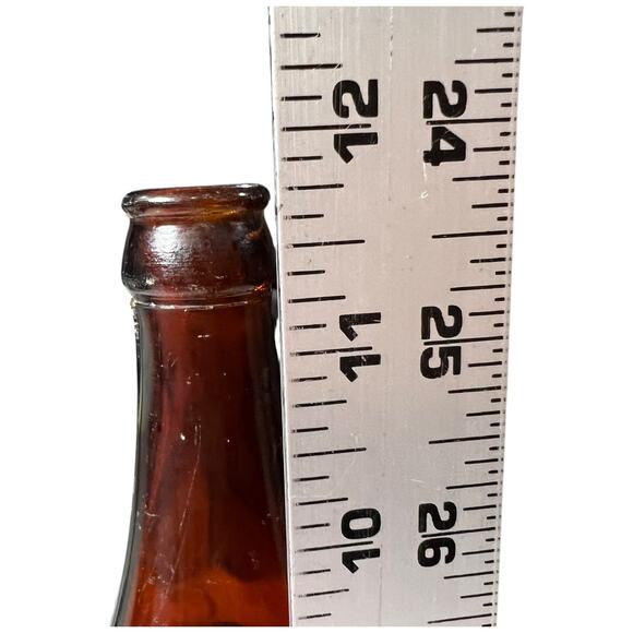 Vintage Bosch Glass Bottle Lake Linden Michigan Amber Not To Be Sold - Picture 10 of 10